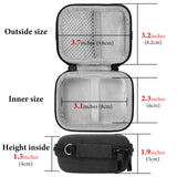 Geekria Shield Earbuds Case Compatible with JVC HA-A10T, New Marshmallow True Wireless Earbuds, Replacement Hard Shell Travel Carrying Bag with Carabiner Clip (Dark Grey)