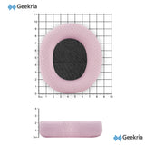 Geekria NOVA Mesh Fabric Replacement Ear Pads Compatible with Sony MDR-7506, MDR-V6, MDR-CD900ST, WH-CH700N/ CH710N/ CH720N Headphones, Ear Cushions (Pink)