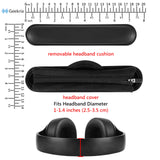 Geekria Hook and Loop Headband Cover + Headband Pad Set, Headband Protector with Zipper Closure, DIY Installation No Tool Needed, Compatible with Medium Sized Headphones