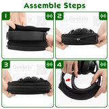 Geekria Hook and Loop Headband Cover + Headband Pad Set, Headband Protector with Zipper Closure, DIY Installation No Tool Needed, Compatible with Medium Sized Headphones