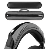 Geekria Medium Hook and Loop Headband Cover + Pad Set / Headband Protector with Zipper / DIY Installation No Tool Needed, Compatible with ATH Bose Beats JBL Hyperx Sony Headphones (Grey)