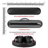 Geekria Medium Hook and Loop Headband Cover + Pad Set / Headband Protector with Zipper / DIY Installation No Tool Needed, Compatible with ATH Bose Beats JBL Hyperx Sony Headphones (Grey)