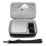 Geekria Mini PC Hard Shell Case, Compatible with Apple 2024 Mac Mini M4 / M4 Pro Travel Carrying Bag, Fit for Magic Mouse, Trackpad and Accessories (Dark Gray)