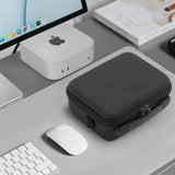 Geekria Mini PC Hard Shell Case, Compatible with Apple 2024 Mac Mini M4 / M4 Pro Travel Carrying Bag, Fit for Magic Mouse, Trackpad and Accessories (Dark Gray)