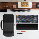Geekria 75% Keyboard Case, Hard Shell Travel Carrying Bag for 84 Key Wireless Portable Keyboard, Compatible with Keychron K2, Logitech POP Keys Mechanical Keyboard