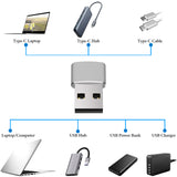 Geekria USB 3.1 to USB-C Data Sync & Charger Adapter for PC, Laptop, Tablet, Flash Disk, External Hard Drive, USB Male to TYPE-C Female Converter for Charging and Data Transmission (2 Pack)