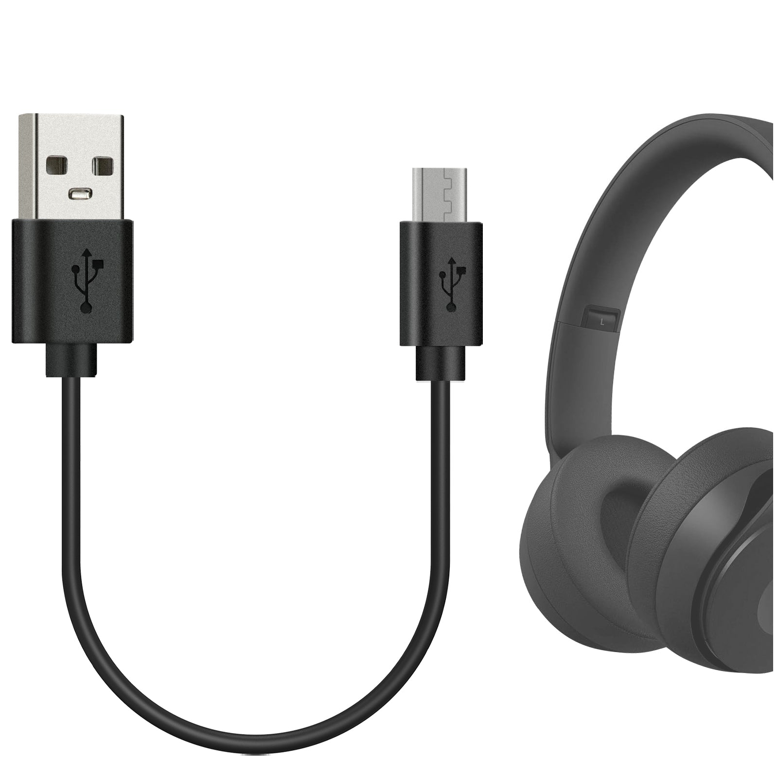 Geekria USB Headphones Short Charger Cable Compatible with