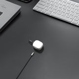Geekria Silicone Case Cover Compatible with JBL Wave 300TWS True Wireless Earbuds, Protective Earphones Skin Cover with Keychain Hook, Charging Port Accessible, Support Wireless Charging (White)