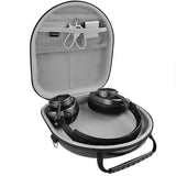 Geekria Shield Headphones Case Compatible with Master & Dynamic M&D MW75, MH40, MW65, MW60, MW50+, MG20 Case, Replacement Hard Shell Travel Carrying Bag with Cable Storage (Black)