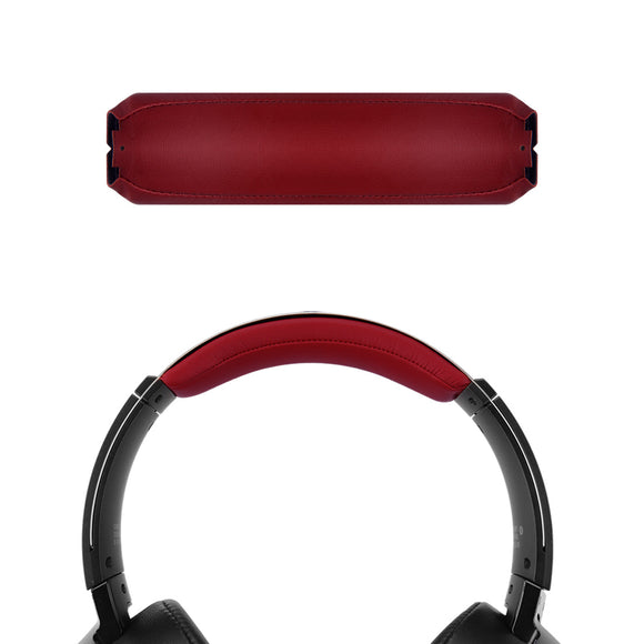 Geekria Protein Leather Headband Pad Compatible with SONY MDR-XB950BT MDR-XB950N1 MDR-XB950B1 MDR-XB950/H, Headphones Replacement Band, Headset Head Cushion Cover Repair Part (Red)