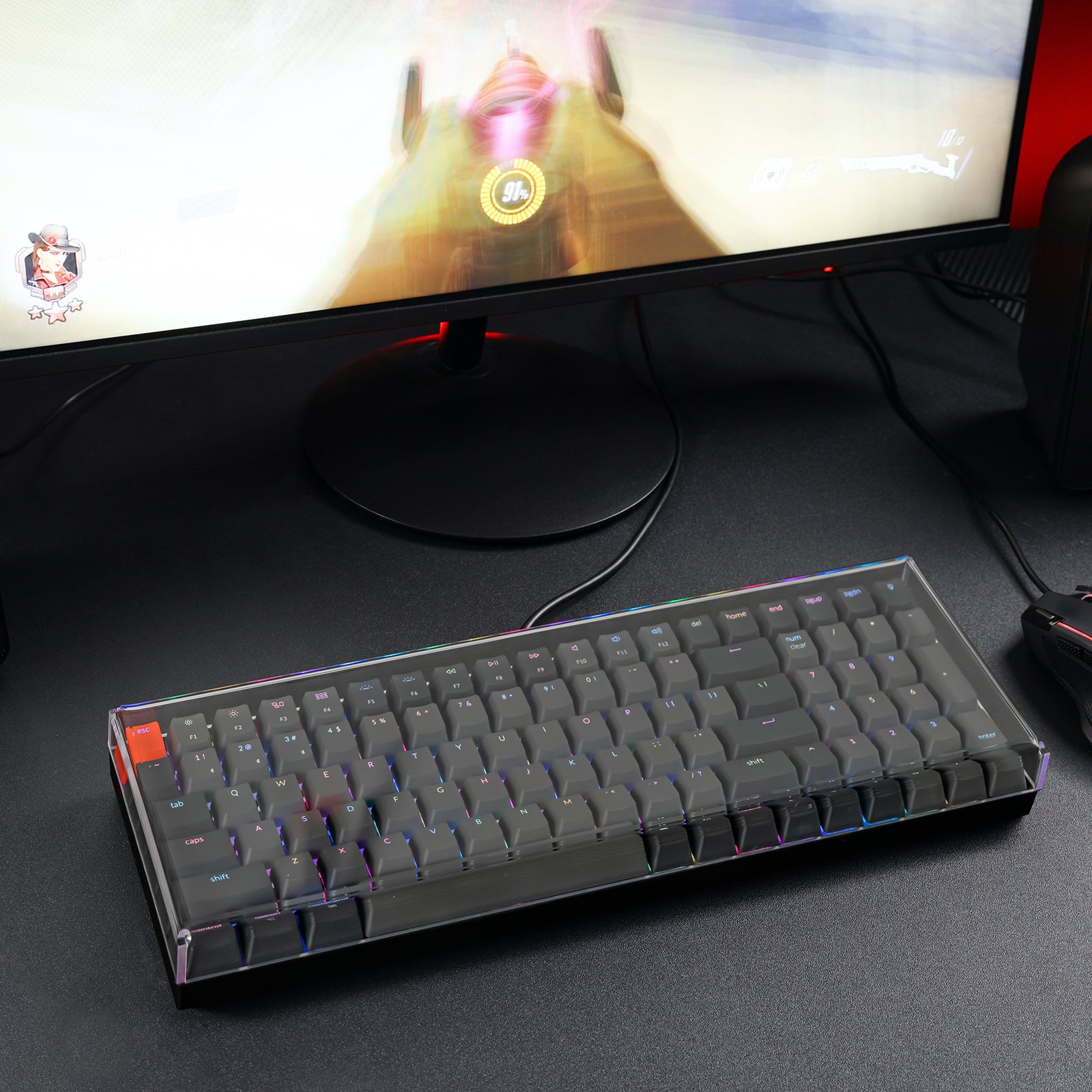 Geekria 90%-96% Keyboard Dust Cover, Clear Acrylic Keypads Cover for 1