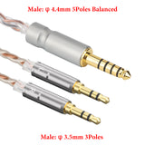 Geekria Apollo 4.4mm Balanced Cable, 6N OCC & Silver Plated Hybrid Braided Headphone Upgrade Cord, 1.5m (4.9ft), Compatible with FiiO FT1, FT3, FT5, FT7, FT13, JT1, Aune AR5000, SR7000