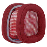 Geekria Comfort Mesh Fabric Replacement Ear Pads for Logitech G433 G233 G PRO Headphones Ear Cushions, Headset Earpads, Ear Cups Cover Repair Parts (Red)