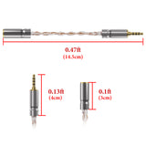 Geekria 2.5mm Balanced Male to 3.5mm (1/8'') Balanced Female Headphones Adapter, Copper and Silverplated Upgrade Cable Conversion Audio Dongle Cable (0.47ft)