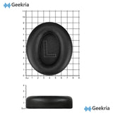 Geekria Elite Sheepskin Replacement Ear Pads for Soundcore by Anker Life Q20, Q20+, Q20i, Life 2 Headphones (Not Fit for Life 2 Neo), Repair Parts (Black)