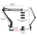 Geekria for Creators Microphone Arm Compatible with sE Electronics Gemini II, SE4400a, T2, X1, Dynacaster, Mic Boom Arm Mount with Table Flange Mount Adapter, Suspension Stand, Desk Mount Holder