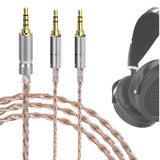 Geekria Apollo 3.5mm TRRS Balanced Cable Compatible with HIFIMAN Edition XS, Denon AH-D5200, FiiO FT1, 6N OCC Braided Silver Plated Audio Cord (150cm / 5ft)