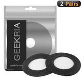 Geekria 2 Pairs Knit Headphones Ear Covers, Washable & Stretchable Sanitary Earcup Protectors for Over-Ear Headset Ear Pads, Sweat Cover for Warm & Comfort (M / Black )