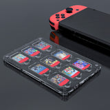 Geekria Game Card Case Compatible with Nintendo Switch 9 Cartridge Slots Holder Protective Shockproof Display Cabinet Game Card Case Transparent Acrylic Game Storage Box Compatible Switch NS NX