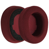 Geekria Comfort Mesh Fabric Replacement Ear Pads for SteelSeries Arctis Nova Pro Wireless Headphones Ear Cushions, Repair Parts (Red)