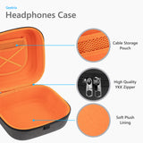 Geekria Shield Headphones Case Compatible with Beyerdynamic T5p, T1, MMX300, HE400S, DTX710/T990/790/770, Replacement Hard Shell Travel Carrying Bag with Cable Storage (Dark Grey)