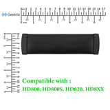 Geekria Sheepskin Headband Pad Compatible with Sennheiser HD800, HD800S, HD820, HD8XX Headphones, Replacement Band Repair Part (Black)