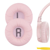 Geekria NOVA Leatherette Replacement Ear Pads Compatible with JBL JR 300, T300BT, T450BT, T500BT, Tune 500/ 500BT/ 510BT/ 520 Headphones, Ear Cushions, Repair Parts (Pink)