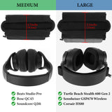 Geekria Large Hook and Loop Headband Cover + Headband Pad Set/Headband Protector with Zipper No Tool Needed, Compatible with Corsair, JBL, Logitech, Razer, Sennheiser, Turtle Beach (Cooling-Gel)