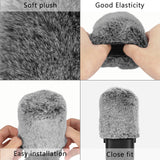 Geekria for Creators Furry Windscreen Compatible with Elgato Wave:1, Wave:3 Mic DeadCat Wind Cover Muff, Windbuster, Windjammer, Fluff Cover Windshield (Grey / 2 Pack)