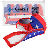 Geekria Flex Fabric Headband Cover Compatible with Bose QuietComfort QC Ultra QC45 QC35II QC25 Headphones, Head Cushion Pad Protector, Replacement Repair Part, Easy Installation (American Flag)
