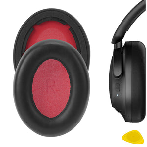 Geekria QuickFit Replacement Ear Pads for 1MORE SonoFlow Headphones Ear Cushions, Headset Earpads, Ear Cups Cover Repair Parts (Black)