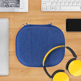 Geekria Shield Headphones Case Compatible with JBL, Sony, AKG, Skullcandy, Replacement Hard Shell Travel Carrying Bag with Cable Storage (Blue)