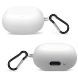 Geekria Silicone Case Cover Compatible with Anker Soundcore Liberty Air 2 Pro True Wireless Earbuds Protective Charger Carrying Case, Wireless Earphones Skin Cover with Keychain Hook (White)