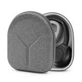 Geekria Shield Headphones Case Compatible with Anker Soundcore Q11i, Life Q20, Life Q30, Space Q45, Replacement Protective Hard Shell Travel Carrying Bag with Cable Storage (Light Grey)