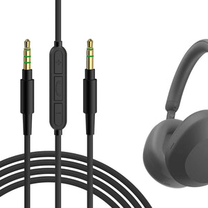 Geekria Audio Cable with Mic Compatible with Sony ULT WEAR, WH-1000XM5/1000XM4/1000XM3, WH-XB920N/XB910N, WH-CH720N Headphones Cable, 3.5mm to 3.5mm Replacement Stereo Cord (5.6ft / 1.7m)
