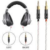 Geekria Apollo Silver-Plated Copper Braided HiFi Upgrade Cable for Sennheiser HD700 Headphones, Audiophile Replacement Cable with 3.5mm to 6.35mm Adapter, 4.3ft (1.3m)