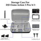 Geekria Action Camera Protective Case Carrying Case, Compatible with DJI Osmo Action 5 Pro/4/3 Action Camera, Travel Storage Bag with Cable Storage (Dark Grey)