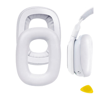 Geekria QuickFit Replacement Ear Pads for Logitech G Astro A30 Headphones Ear Cushions, Headset Earpads, Ear Cups Cover Repair Parts (White)