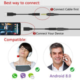 Geekria USB-C to 3.5mm Headphones Plug Adapter, TPE Conversion Audio Plug, Cord Compatible with Samsung Galaxy Note9 S9 Note8, LG V30 V20 Q8, Huawei P20 Plus P20 P10 Plus P10 P9 Plus P9 (12cm)