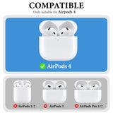 Geekria Ultra-Light Polycarbonate Belt Clip Earbuds Case Compatible with Apple AirPods 4, Hard Shell for Hiking, Outdoor Activities, Tight fixation (Black, 1 Pack, Single Case)