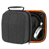 Geekria Shield Case for Large-Sized Over-Ear Headphones, Replacement Hard Shell Travel Carrying Bag with Cable Storage, Compatible with HiFiMAN HE 1000, SHURE SRH440 Headsets (Dark Grey)