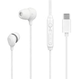Geekria Sleeping Headphones for Side Sleepers, USB-C Wired Soft Silicone In-Ear Earbuds with Mic & Volume Control, Noise Cancelling Earphones for Sleep, Travel & Meditation (3.9FT)