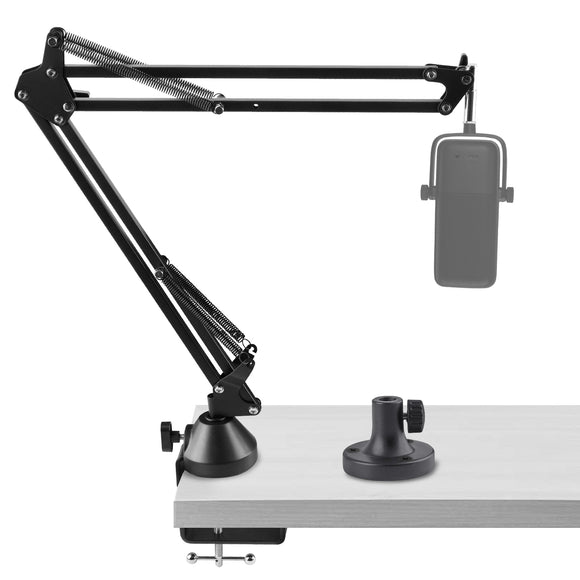 Geekria for Creators Microphone Arm Compatible with Elgato Wave:1, Wave:3, Mic Boom Arm Mount with Table Flange Mount Adapter, Suspension Stand, Mic Scissor Arm, Desk Mount Holder