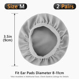 GEEKRIA 2 Pairs Medium Flex Fabric Washable Headphone Covers