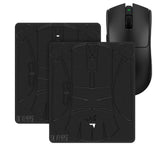 Geekria Gaming Mouse Anti-Sweat Tape, Suede Headliner Fabric High-Performance Sweat-Wicking Material Pre-Cut 2-Pack, Compatible with Razer Viper V4 Pro (Black)