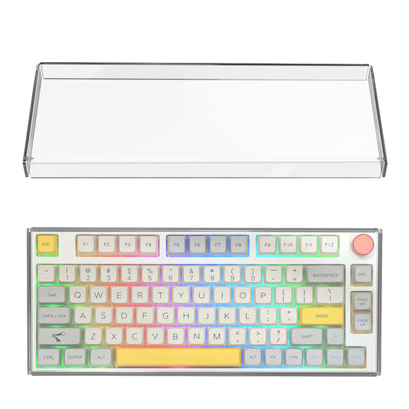 Geekria 75% Knob Keyboard Dust Cover, Clear Acrylic Keypads Cover for 84 Keys Computer Wireless Keyboard, Compatible with EPOMAKER TH80 75% Mechanical, Glorious Gaming - GMMK PRO 75% Keyboard