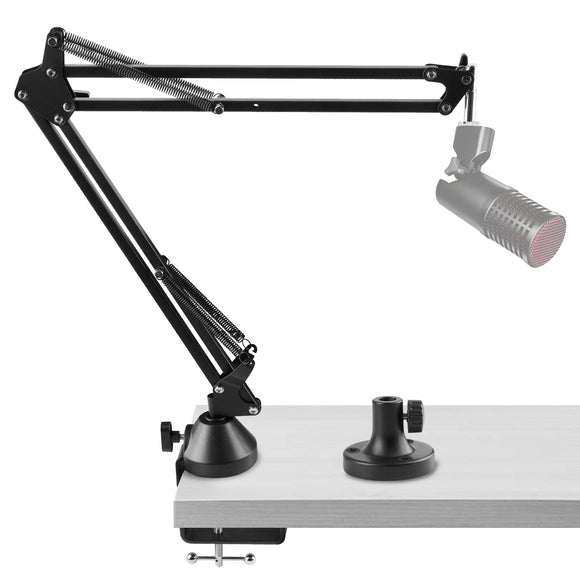 Geekria for Creators Microphone Arm Compatible with sE Electronics Gemini II, SE4400a, T2, X1, Dynacaster, Mic Boom Arm Mount with Table Flange Mount Adapter, Suspension Stand, Desk Mount Holder