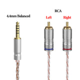 Geekria Apollo 4.4mm Balanced to Dual RCA Audio Cable, OCC Copper Silver-Plated Upgrade Cord, HiFi Stereo Interconnect for DAC AMP Headphone Amplifier Speaker Home Audio System (6.5ft/2m)