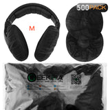 Geekria 500 Pairs Disposable Headphones Ear Cover for Over-Ear Headset Earcup, Stretchable Sanitary Ear Pads Cover, Hygienic Ear Cushion Protector (M/Black)