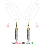 Geekria Apollo 3.5mm TRRS Balanced Cable Compatible with HIFIMAN Edition XS, Denon AH-D5200, FiiO FT1, 6N OCC Braided Silver Plated Audio Cord (150cm / 5ft)